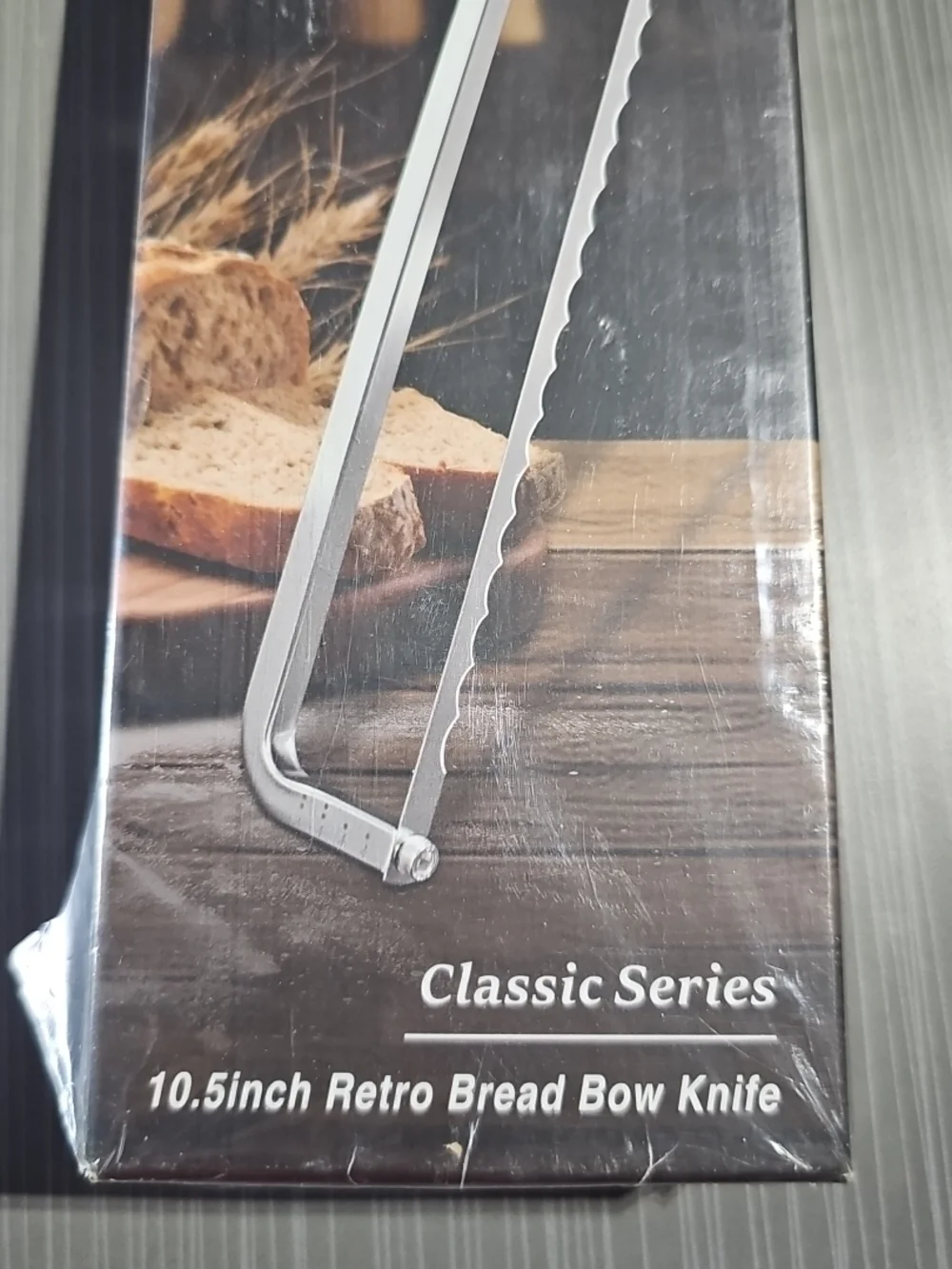 Left Handed Bread Knife Bow Design Razor Sharp 4 Scale Marks Sourdough Baguettes